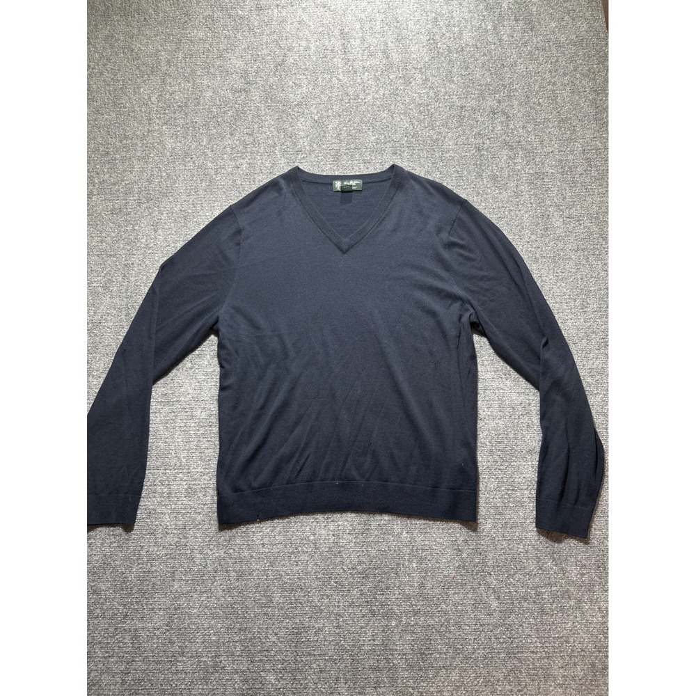 Vintage Polo Ralph Lauren SAXXON Lambswool Sweater Mens L Made Scotland